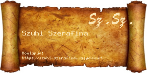 Szuhi Szerafina névjegykártya